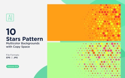 Bunter Sternenmuster-Hintergrund 519