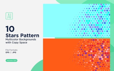 Bunter Sternenmuster-Hintergrund 523