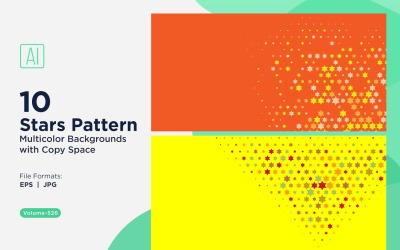 Bunter Sternenmuster-Hintergrund 526