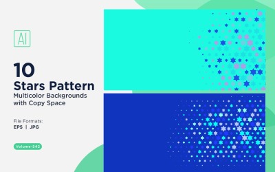 Bunter Sternenmuster-Hintergrund 542