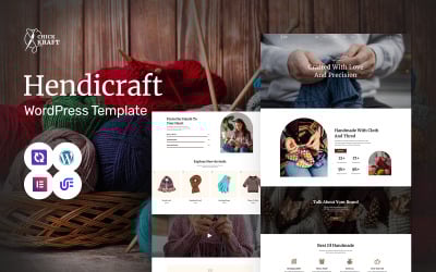 Chickkraft - Thème WordPress Elementor polyvalent pour boutique d'artisanat et de laine