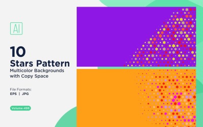 Colorful Stars Pattern Background 496