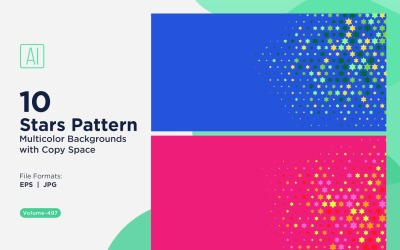 Colorful Stars Pattern Background 497