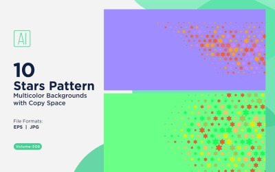 Colorful Stars Pattern Background 508