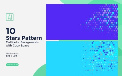 Colorful Stars Pattern Background 520