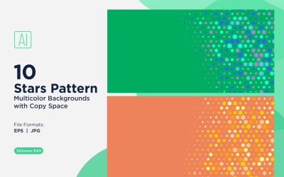 Colorful Stars Pattern Background 545
