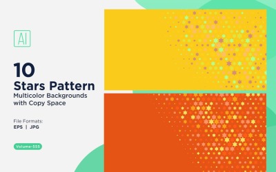 Colorful Stars Pattern Background 555