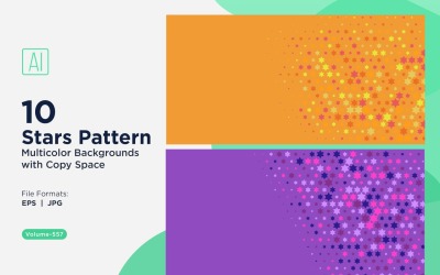 Colorful Stars Pattern Background 557