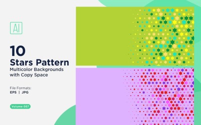 Colorful Stars Pattern Background 567