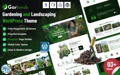 Garlend - Tema WordPress de jardinagem e paisagismo
