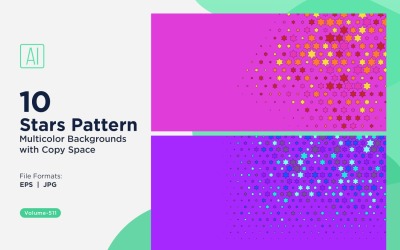 Sfondo con motivo a stelle colorate 511