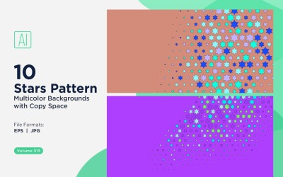 Sfondo con motivo a stelle colorate 515