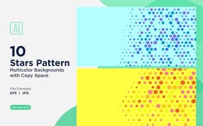Sfondo con motivo a stelle colorate 533
