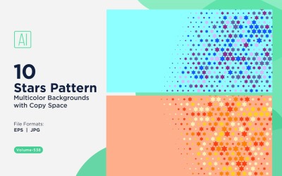 Sfondo con motivo a stelle colorate 538