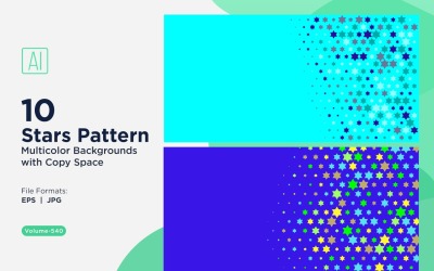 Sfondo con motivo a stelle colorate 540