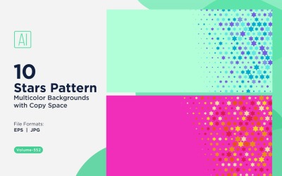 Sfondo con motivo a stelle colorate 552