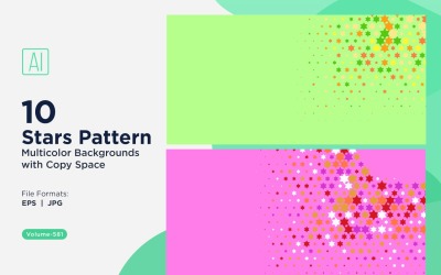 Bunter Sternenmuster-Hintergrund 581