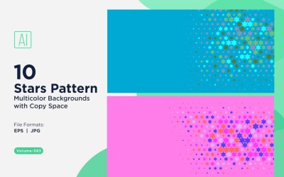 Bunter Sternenmuster-Hintergrund 583