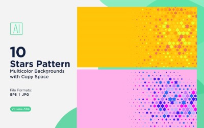 Bunter Sternenmuster-Hintergrund 594