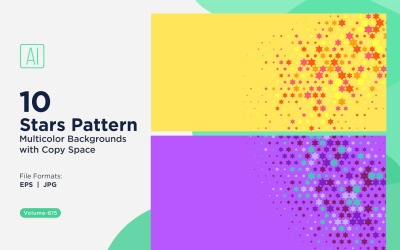 Bunter Sternenmuster-Hintergrund 615