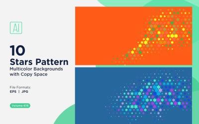 Bunter Sternenmuster-Hintergrund 618