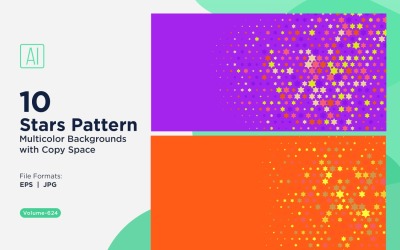 Bunter Sternenmuster-Hintergrund 624