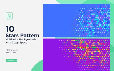Bunter Sternenmuster-Hintergrund 628