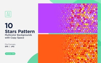 Colorful Stars Pattern Background 589