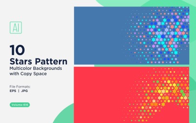 Colorful Stars Pattern Background 616