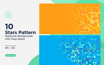 Fundo de Padrão de Estrelas Coloridas 571