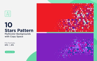 Kleurrijke sterrenpatroonachtergrond 612