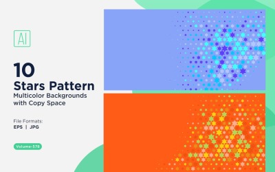 Sfondo con motivo a stelle colorate 578