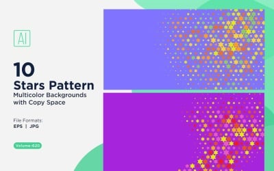 Sfondo con motivo a stelle colorate 620