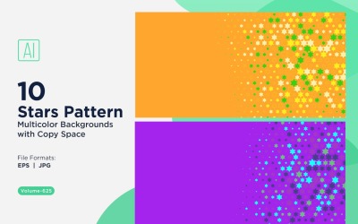 Sfondo con motivo a stelle colorate 625