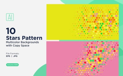 Sfondo con motivo a stelle colorate 630