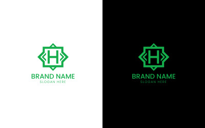 Buchstabe H Luxus-Firmenlogo-08-280