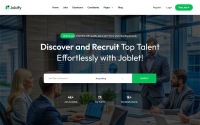 Jobify - Modèle HTML pour tableau d&amp;#39;offres d&amp;#39;emploi et marché des freelances