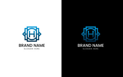 Lettre H logo d&amp;#39;entreprise de luxe-08-282