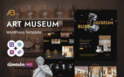 AartBust - Galerie umění a muzeum WordPress Téma Elementor