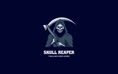 Logo maskotki Skull Reaper z kreskówek