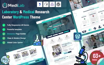 Medelab - 实验室和医学研究中心 WordPress 主题