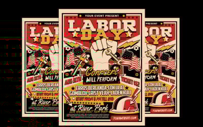 Modèle d&amp;#39;affiche pour la fête du travail