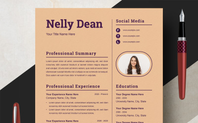 Professioneel modern CV-sjabloonontwerp