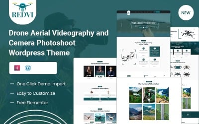 Redvi – WordPress-thema voor drone-luchtvideografie en camera-fotoshoot