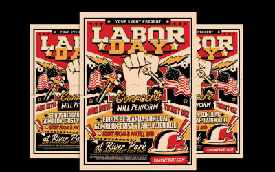 Vorlage für einen Flyer oder ein Poster zum Tag der Arbeit