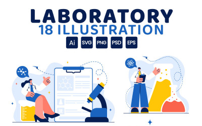 18 Ilustracja naukowa laboratoryjna