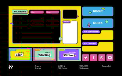 Neo Brutalism Stream Overlay