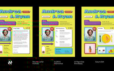 Paquete de CV de brutalismo creativo