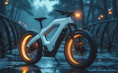 Electric E-Bikes, Bicycle Sleek Design 79
