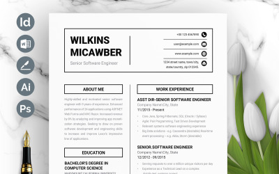 Jednoduchý a elegantní design CV